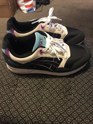 Asics Tiger Gelsaga Black Synthetic Mens Lace Up Trainers 1193A071 Sz.8