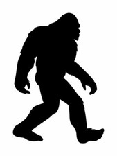 Bigfoot Silhouette Decal 1 3.5"x5" Choose Color