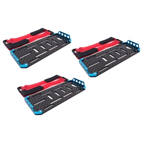 Support De Batterie En Fibre De Carbone Avec Testeur - Pour Voiture RC 1/10 Axial SCX10 - Dégagement Rapide, Protection Batterie - 8