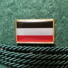 Old German Flag Military/Oktoberfest Hat Pin with Gold Trim