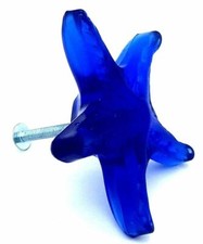 2 x STARFISH KNOBS 70mm dark blue sea urchin cupboard door cabinet  knob (314)