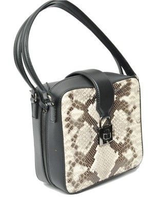 Vittoria Napoli Italy JADE Snake Leather Satchel Shoulder Bag