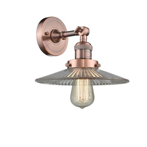 Innovations 1 Light Halophane Sconce in Antique Copper - 203-AC-G2 - Picture 1 of 1