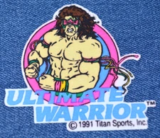 Vintage 90s ULTIMATE WARRIOR  3" Heat Transfer Iron-On Patch WWE WWF Wrestling
