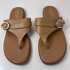 Cole Haan Size 6B Women's Pecan Leather FELICITY Grand.360 Thong Sandal