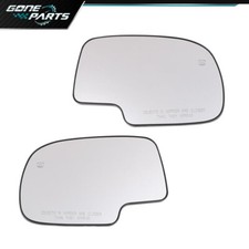 Pair Fit For Chevy Silverado Gmc Yukon Avalanche Mirror Glass Power Heated Lh Rh
