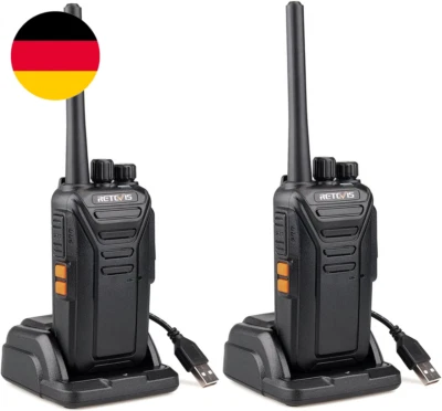 Retevis RT27 Walkie Talkie Funkgerät, 16 Kanäle PMR Funkgeräte Lizenzfrei, VOX N