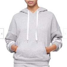 Calvin Klein Performance Jumbo Logo Fleece Hoodie COLOR GREY Size SMALL