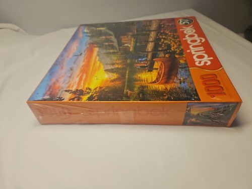 Cabin Sunset Jigsaw Puzzle 1000 PC Canoe River Mountains NWT - Picture 9 of 13