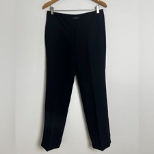 Talbots Size 8 Black Signature Straight Leg Flat Front Career Trouser Pants