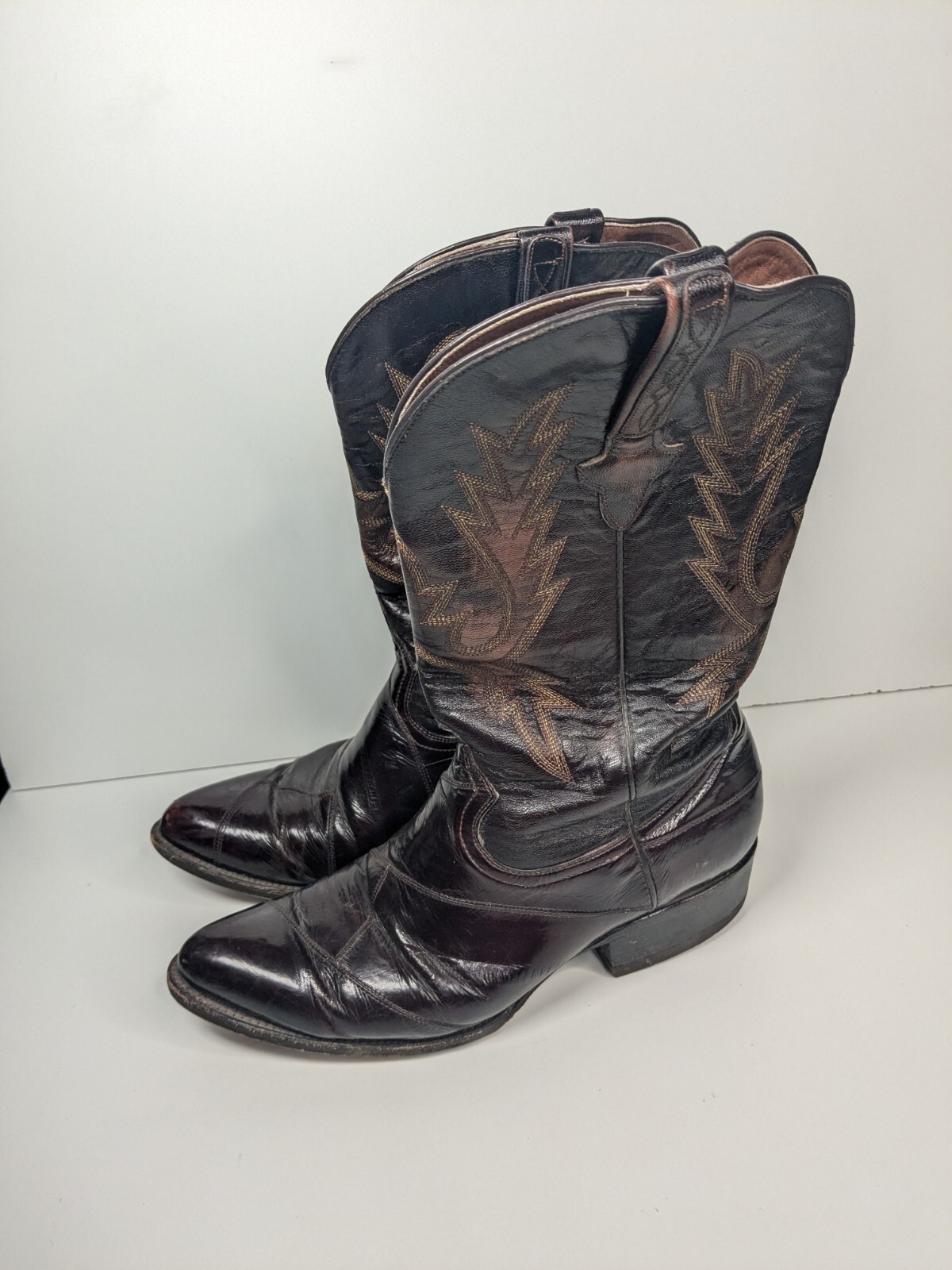 Cuadra Patchwork Leather Western Boots Mexico Sz … - image 4