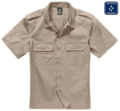 Brandit shirt US shirt 1/2 arm in beige