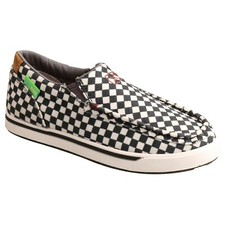 Twisted X Children's Black White Slip On Kick Shoes YCA0005