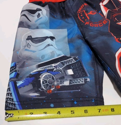 Lego Star Wars Boy's Clothes Swim Trunks Sz 4 Swimsuit Swimming Drawstring - Picture 7 of 15