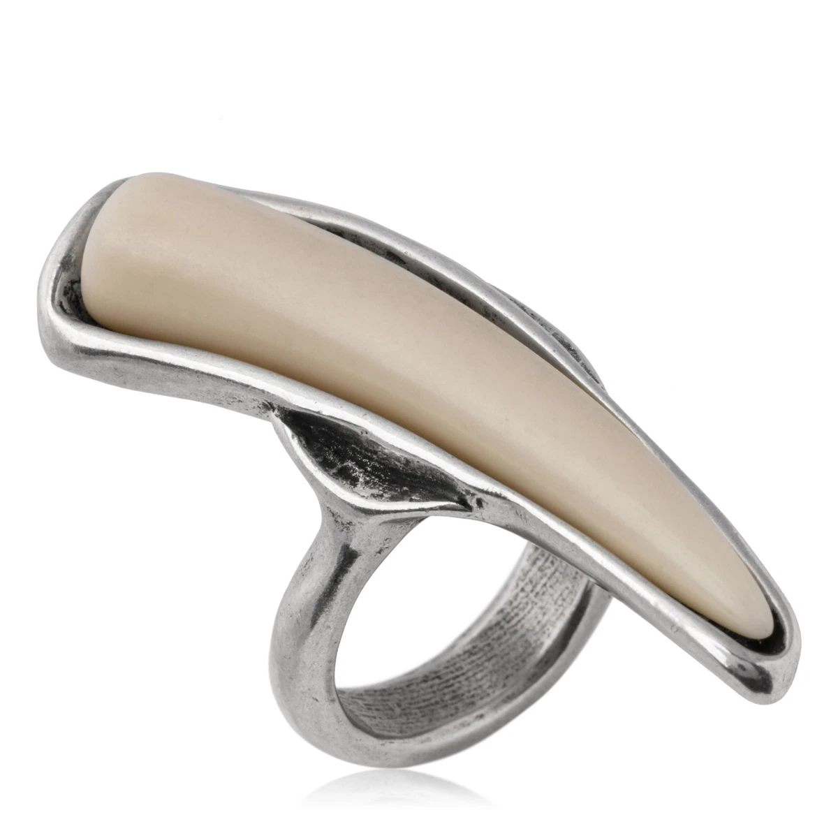 Uno de 50 Anello irregolare placcato argento Sterling