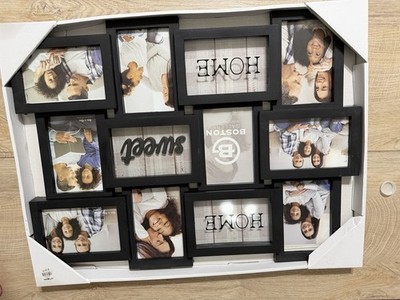 Boston Gallery 10-Opening Collage Frame Black Plastic 4x6in Wall Mount