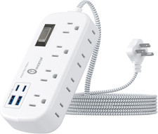 12 in 1 Power Strip Surge Protector, 8 Outlets 4 USB 2 USB C Ports , Compact Wa