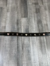 Nocona N4413630 Girls 22 Brown Pink Genuine Leather Studded Western Cowgirl Belt