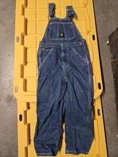 John Deere Denim Jean Bib Overalls Kids Youth Size 7 Outdoor Farmer Tractor