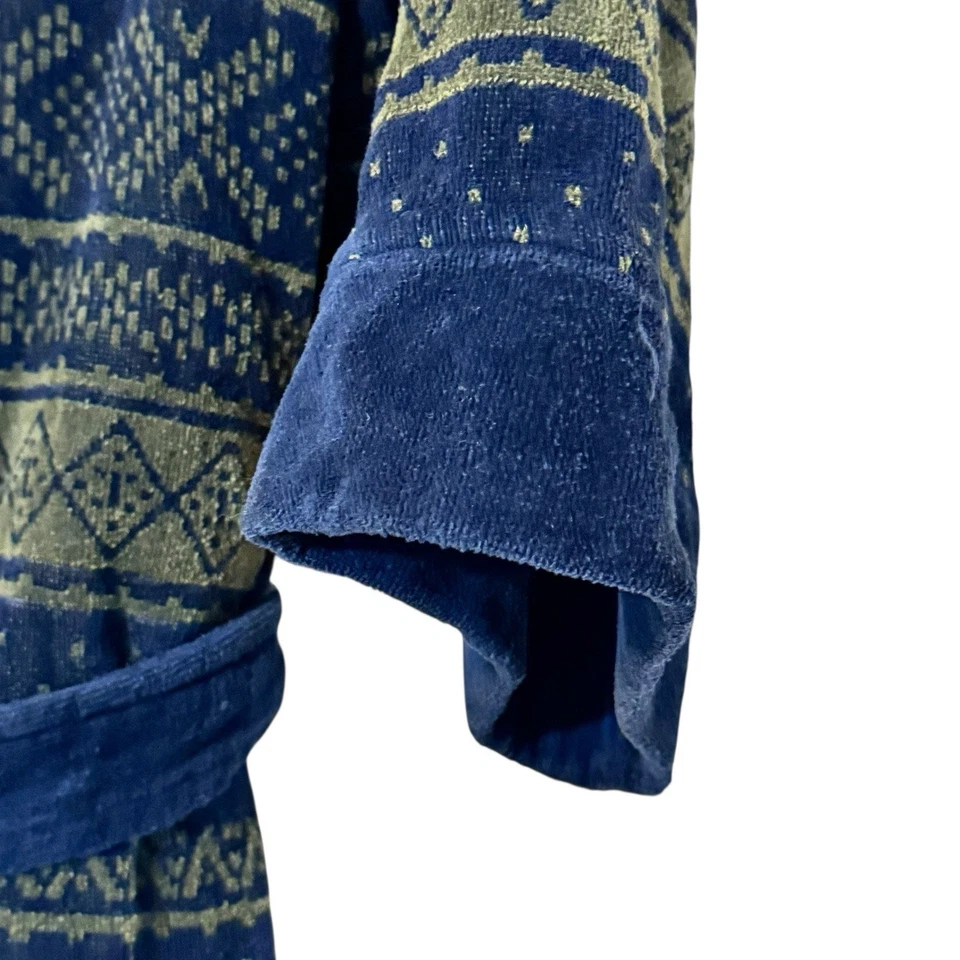 Cinturón de albornoz vintage Izod para hombre grueso tela de felpa Fair Isle talla única Foto 3 de 4