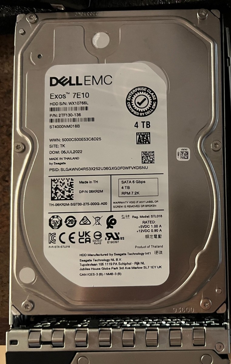 6KR2M DELL 4TB 7.2K 6GBPS 3.5