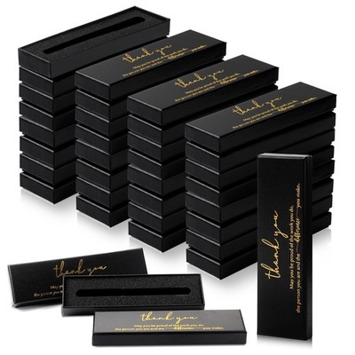 Fulmoon 24 Pcs Inspirational Pen Boxes Empty Thank You Inches, black 