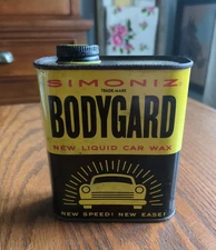 Vintage Simoniz Bodyguard Liquid Car Polish Can/Tin Empty 