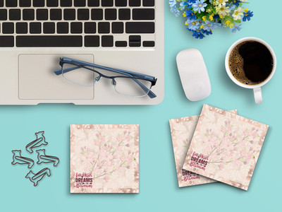 Sticky Notes 3 Pack 3''x3'' 50ct Let Your Dreams Blossom Cherry Blossom