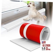 Dog Cat Scratching Window Sill Protector, Self-Adhesive Anti-Scratch 1m White