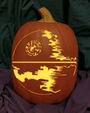 Star Wars Death Star Carved Foam Permanent Pumpkin Luke Skywalker Andor Sith NEW