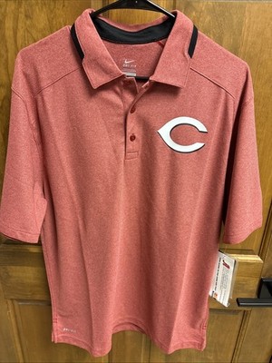 Nike MLB Authentic Collection Dugout Polo Cincinnati Reds Size Medium Nwt Dri