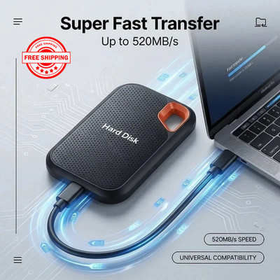 external hard drive 8TB High Speed Capacity Solid State Usb3.2 Laptop Mac And PC