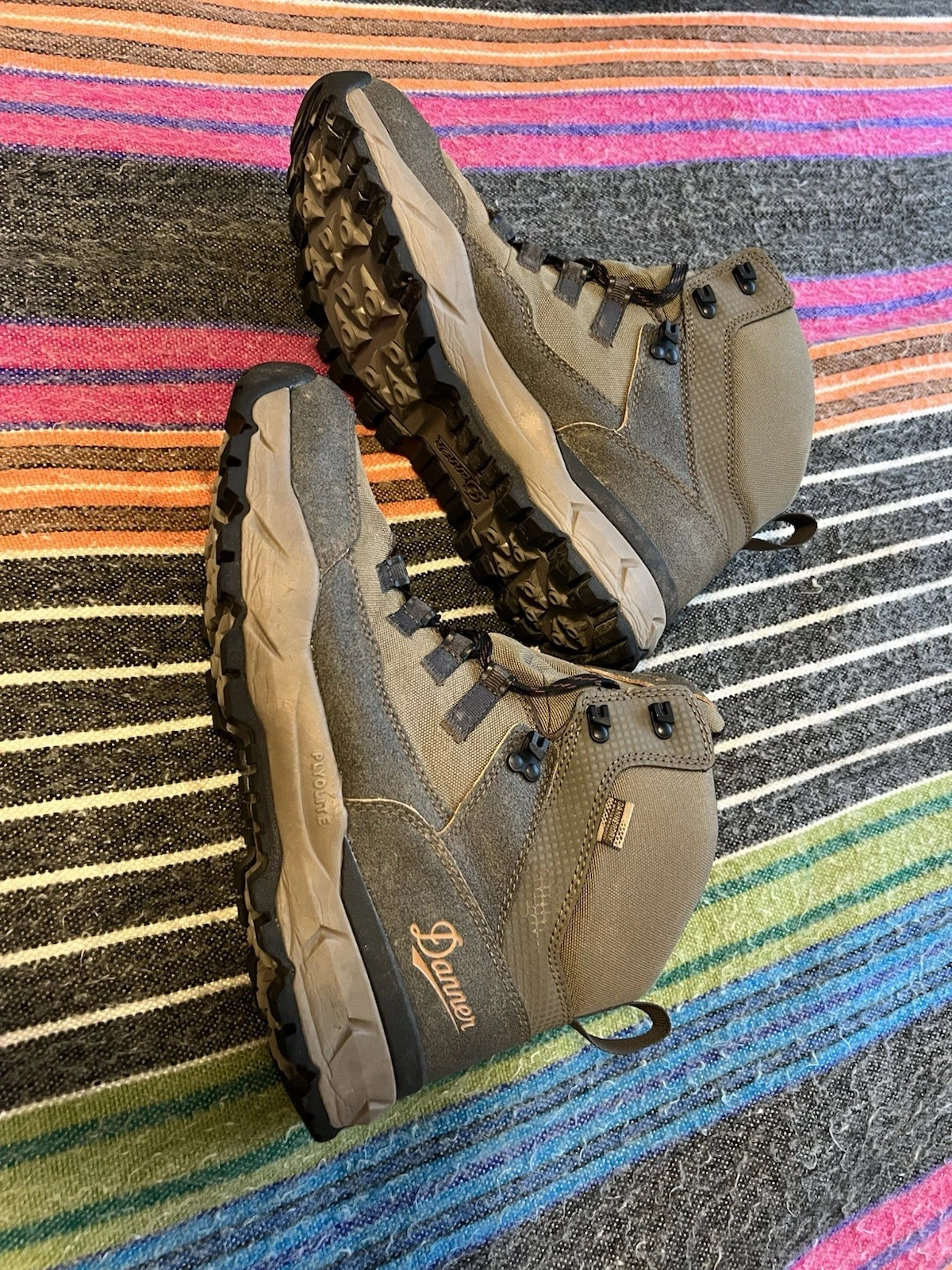 Danner Vital Trail Waterproof Hiking Boots for Men - Brown/ Olive - size 11