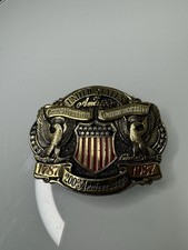 Vintage 1987 The Great American Buckle Co. United States Constitution 200th Belt