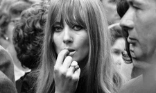 Astrid Lundstrom Bill Wyman's girlfriend at Brian Jones funeral in- Old Photo