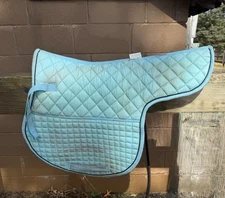 PRI  Quilted JUMP Shaped Saddle Pad, with Padding, Light Blue, Great Condition