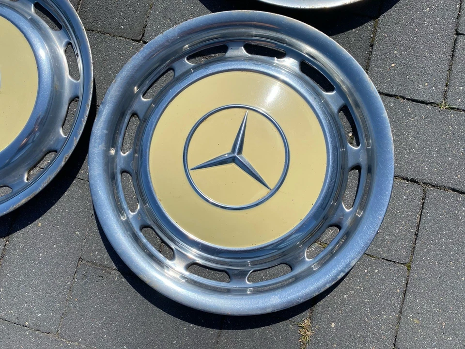 Mercedes W108 W114 W115 W116 W123 R107 Rad Kappe Kappen 14 Zoll Ahorn Gelb 606 - Bild 2 von 4