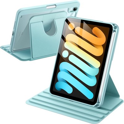 JETech Rotierende Hülle für iPad mini (A17 Pro, 2024 Modell, 7. Generation) Blau