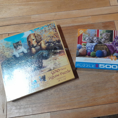 SunsOut A Grand Stand View 500 Piece Jigsaw Puzzle/Knitting Kittens Eurographics