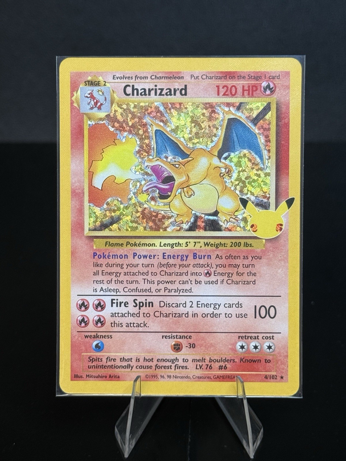 Charizard - 4/102 - Holo Rare NM, English Pokemon Celebrations