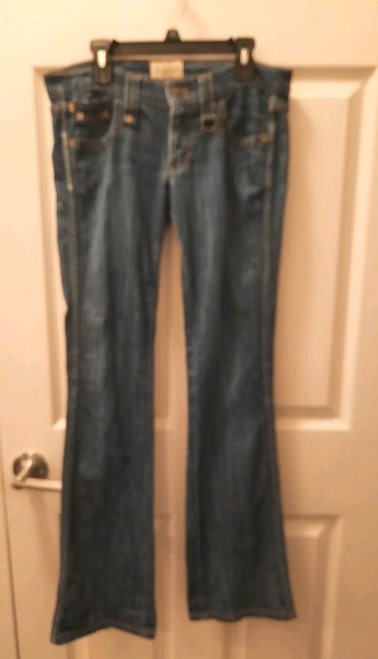 Jeans feminino Frankie B perna larga tamanho 4 vintage Y2K - Imagem 2 de 4