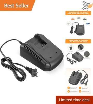 24V Lithium-Ion Battery Fast Charger for Sun Joe Snow Joe iON Batteries