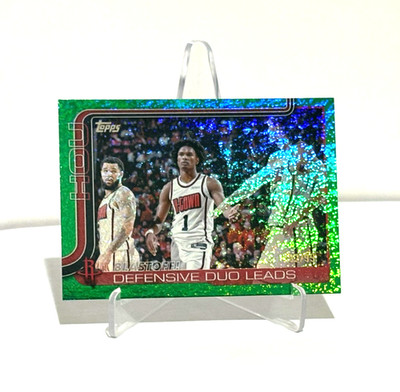 #'d /99! 2025-26 Topps Basketball BLAST OFF: DEFENSIVE DUO LEADS Green Foil Holo