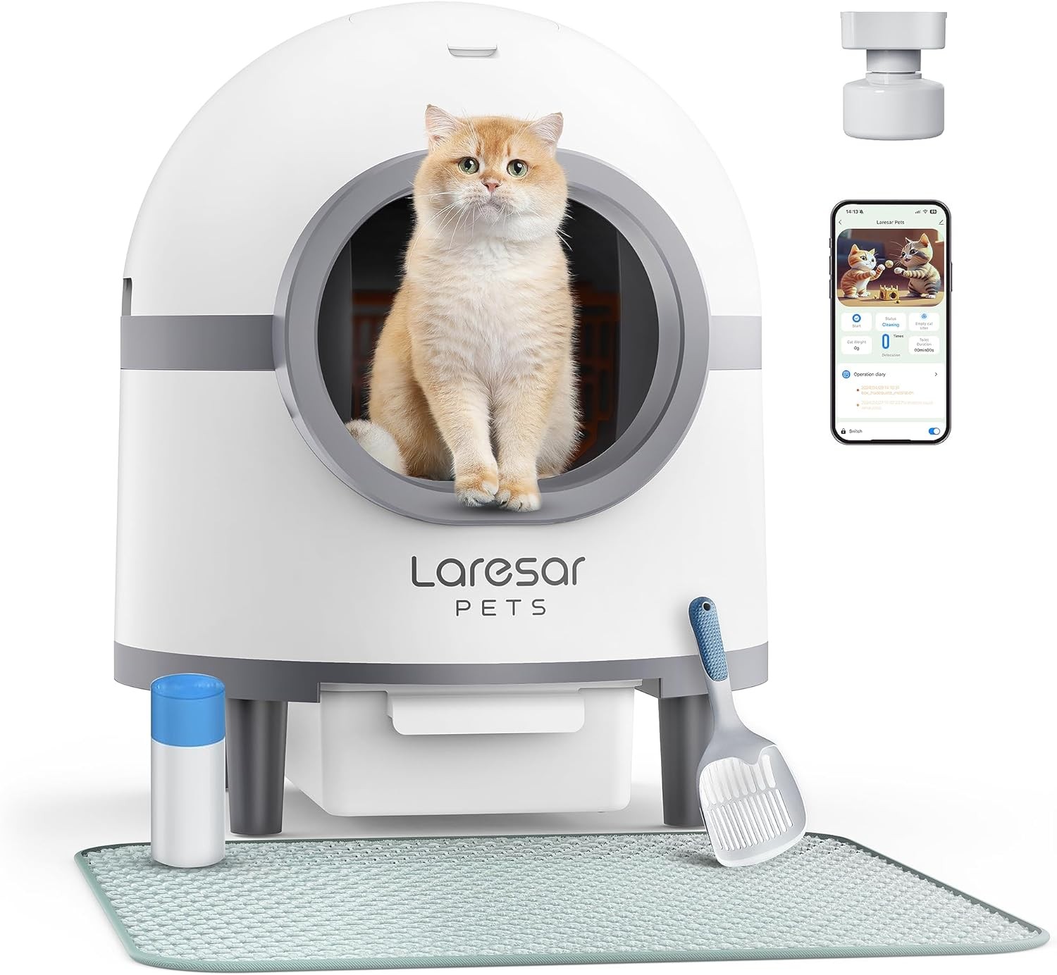 Self Cleaning Cat Litter Box, Automatic Cat Litter Box for Multiple Cats