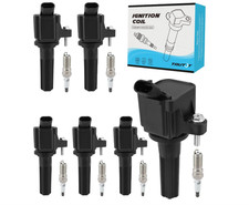 UF497 Ignition Coil Packs 12612369 Iridium Spark Plugs 5019 Set GN10454 12596547