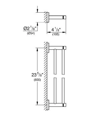 Toallero Grohe 40 802 Essentials 24" Foto 2 de 2