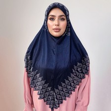 Muslim Women Turban Hijab Shawl Wrap Head Cover Instant Headscarf Prayer Khimar