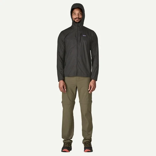 Patagonia Men's Houdini Jacket Black w/Black Lightweight Windbreaker Free Ship image 3