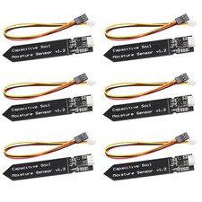 6PCS Capacitive Analog Soil Moisture Sensor 3.3-5.5V Corrosion Resistant Humi...