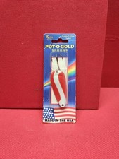 Vintage POT-O-GOLD Spoons USA Made 1/2 oz Fishing Lure #RWS Red / White New OS !